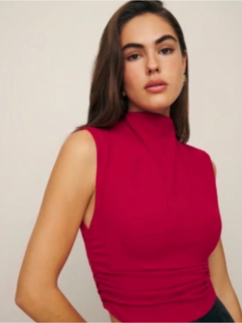 Reformation Red Lindy Top